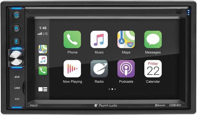 Alt view image 2 of 3 - Planet Audio P62CP Double DIN Bluetooth Touchscreen Car Audio Multimedia Player