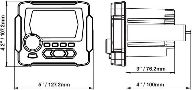 Alt view image 5 of 9 - MB Quart GMR LED Bluetooth Nautic 160 Watt Source Unit Media Player for GMR 3