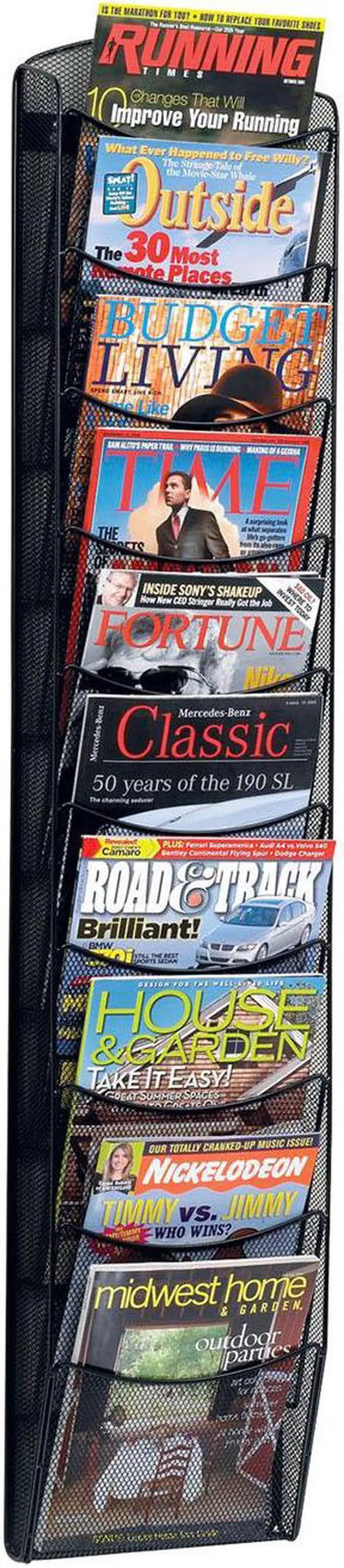 Alt view image 9 of 16 - Safco Rack,Magazine 10 Pkt,Bk 5579BL