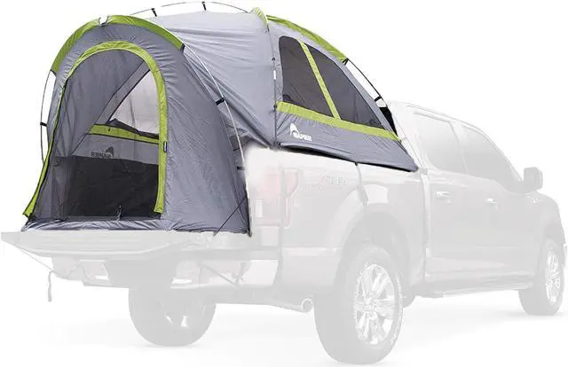 Alt view image 3 of 10 - Napier 19 Series Backroadz Full Size Regular Bed 2 Person Truck Tent, Gray/Green