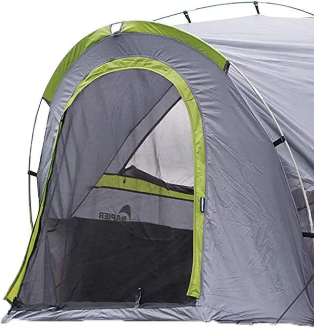 Alt view image 4 of 10 - Napier 19 Series Backroadz Full Size Regular Bed 2 Person Truck Tent, Gray/Green