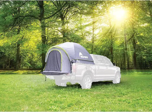 Alt view image 5 of 10 - Napier 19 Series Backroadz Full Size Regular Bed 2 Person Truck Tent, Gray/Green