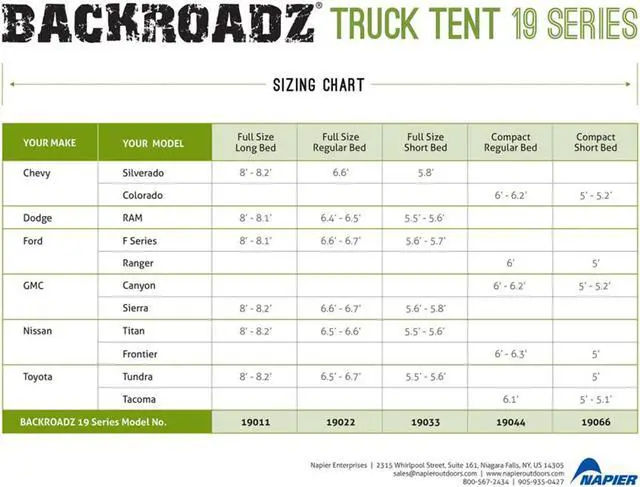 Alt view image 7 of 10 - Napier 19 Series Backroadz Full Size Regular Bed 2 Person Truck Tent, Gray/Green