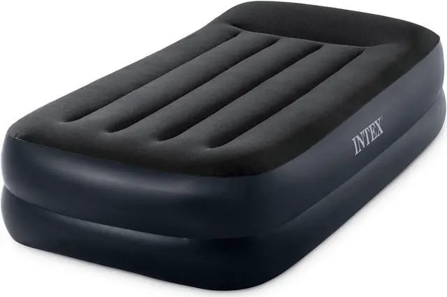 Alt view image 2 of 16 - Intex Dura-Beam Series Pillow Rest Raised Twin Airbed with Internal Pump