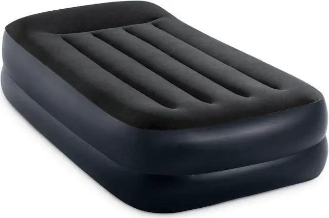 Alt view image 11 of 16 - Intex Dura-Beam Series Pillow Rest Raised Twin Airbed with Internal Pump