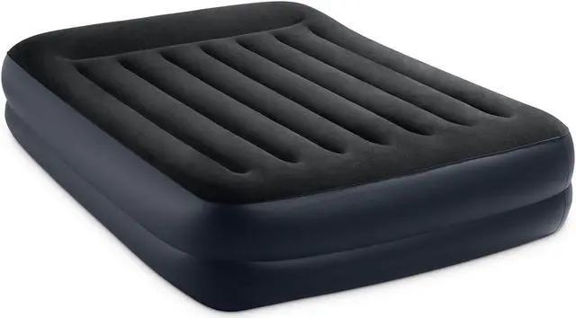 Alt view image 2 of 20 - Intex 64123ED Dura Beam Plus Pillow Raised Air Mattress w/ Built in Pump, Queen