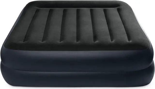 Alt view image 16 of 20 - Intex 64123ED Dura Beam Plus Pillow Raised Air Mattress w/ Built in Pump, Queen