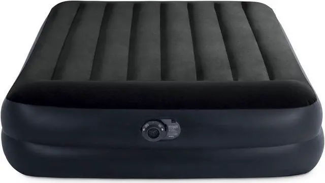 Alt view image 15 of 20 - Intex 64123ED Dura Beam Plus Pillow Raised Air Mattress w/ Built in Pump, Queen