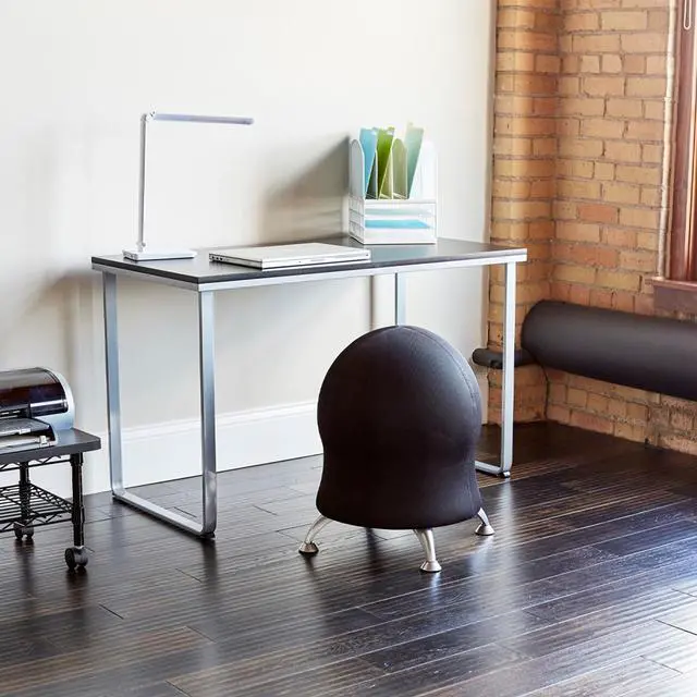 Alt view image 3 of 13 - Safco Zenergy Ball Chair 22 1/2" Diameter x 23" High Gray/Black 4750GR