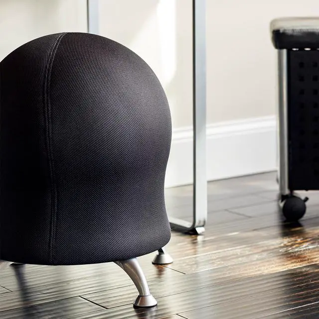 Alt view image 4 of 13 - Safco Zenergy Ball Chair 22 1/2" Diameter x 23" High Gray/Black 4750GR