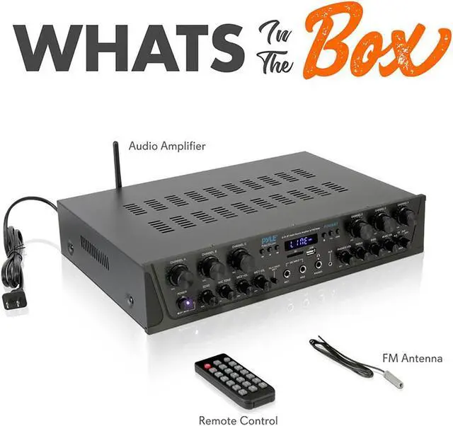 Alt view image 8 of 9 - Pyle PTA66BT Bluetooth Home Audio 600 Watt 6 Channel Amplifier Stereo Receiver