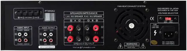 Alt view image 5 of 10 - Pyle Audio - PT390AU - PyleHome PT390AU AM/FM Receiver - 300 W RMS - 4 Channel - AM, FM - USB - iPod Supported