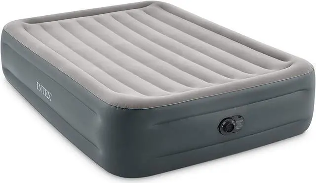 Alt view image 5 of 5 - Intex Dura Beam Essential Rest Blow Up Queen Mattress Air Bed with Built In Pump
