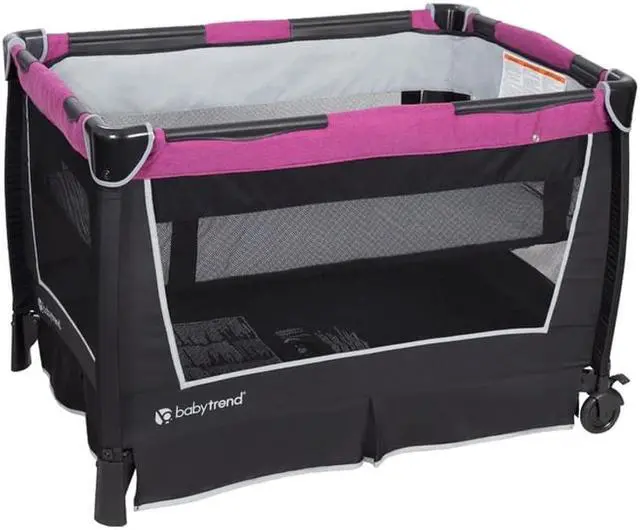 Alt view image 2 of 8 - Baby Trend Retreat Portable Nursery Center w/ Bassinet & Changing Table, Purple