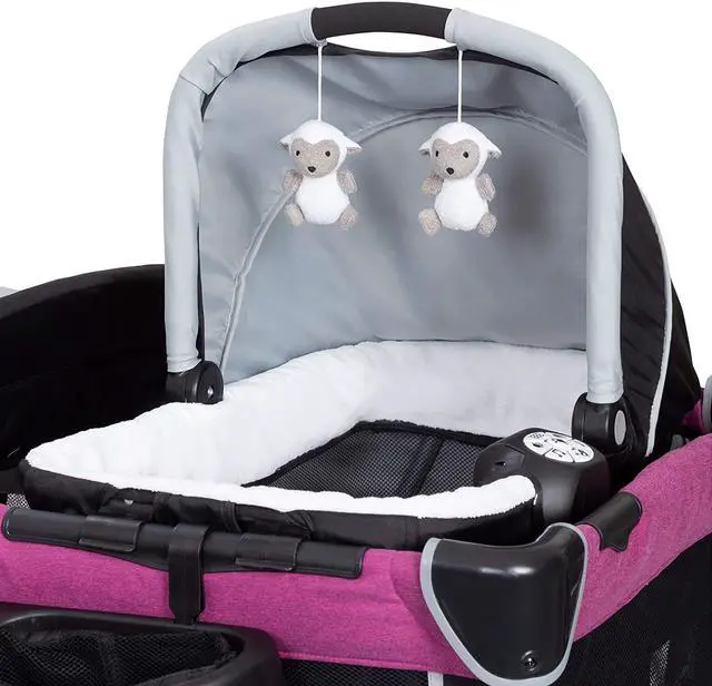Alt view image 7 of 8 - Baby Trend Retreat Portable Nursery Center w/ Bassinet & Changing Table, Purple