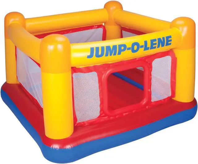 Alt view image 12 of 18 - Intex Inflatable Jump-O-Lene Trampoline Bounce House with Crawl-Thru Door & Net