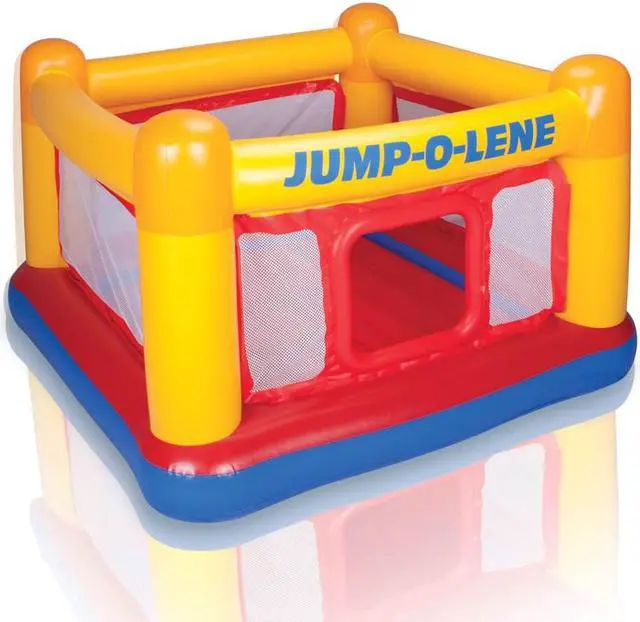 Alt view image 14 of 18 - Intex Inflatable Jump-O-Lene Trampoline Bounce House with Crawl-Thru Door & Net