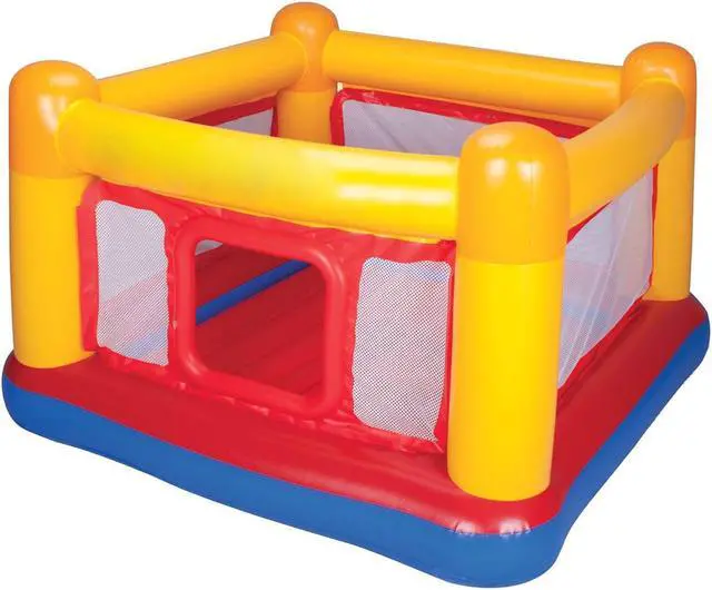 Alt view image 15 of 18 - Intex Inflatable Jump-O-Lene Trampoline Bounce House with Crawl-Thru Door & Net