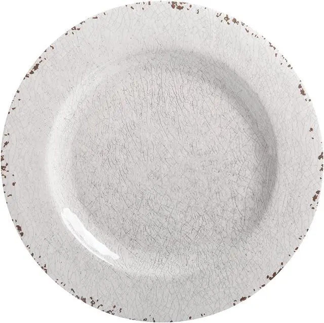 Alt view image 5 of 10 - Gibson 114334.12 Muana Melamine Crackle 12 Piece Dinnerware Set Ice