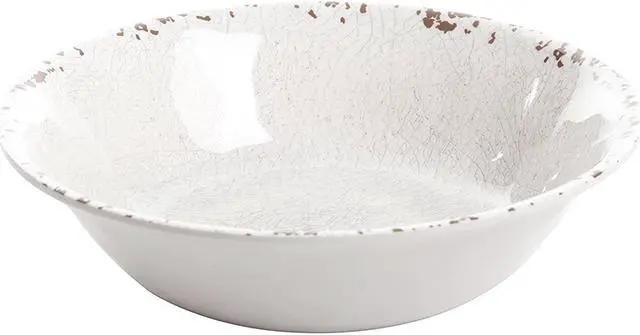 Alt view image 7 of 10 - Gibson 114334.12 Muana Melamine Crackle 12 Piece Dinnerware Set Ice