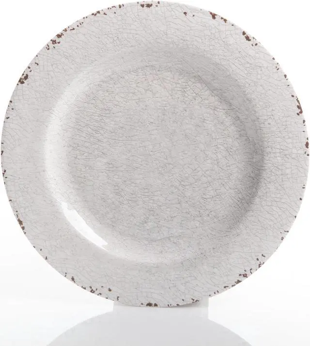 Alt view image 6 of 10 - Gibson 114334.12 Muana Melamine Crackle 12 Piece Dinnerware Set Ice