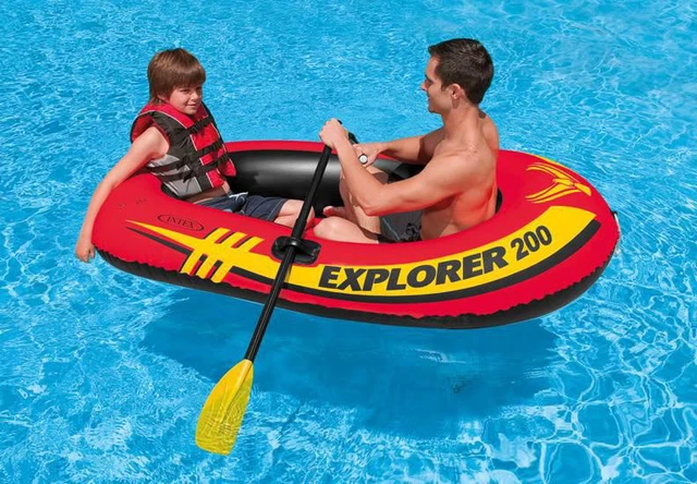 Alt view image 6 of 10 - Wet Products Explorer 200 Inflatable Boat Set with Oars and Pump