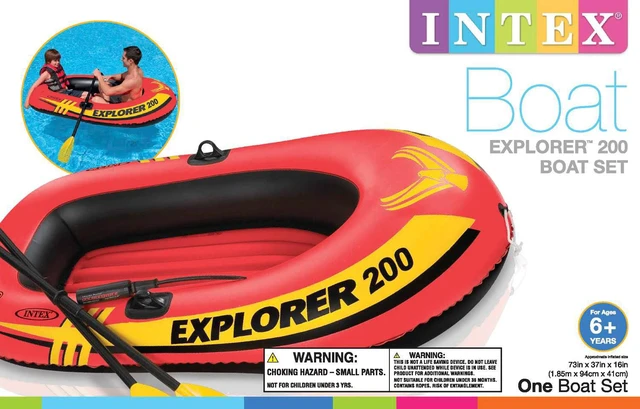 Alt view image 9 of 10 - Wet Products Explorer 200 Inflatable Boat Set with Oars and Pump