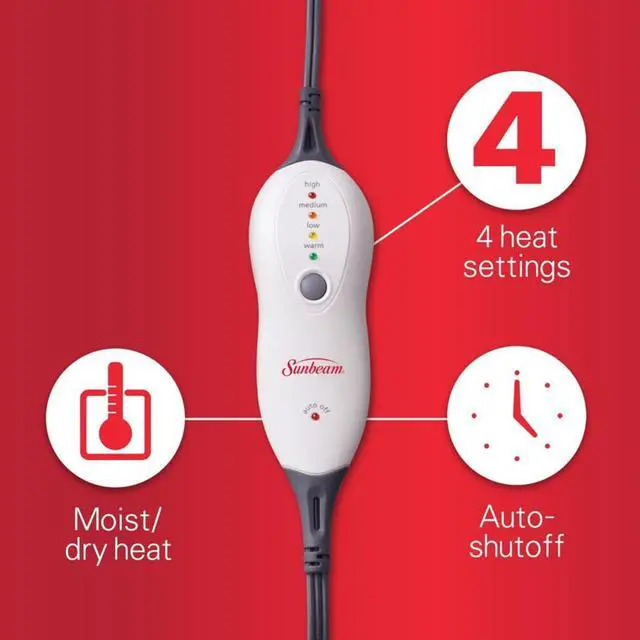 Alt view image 7 of 11 - Sunbeam Renue Heating Pad