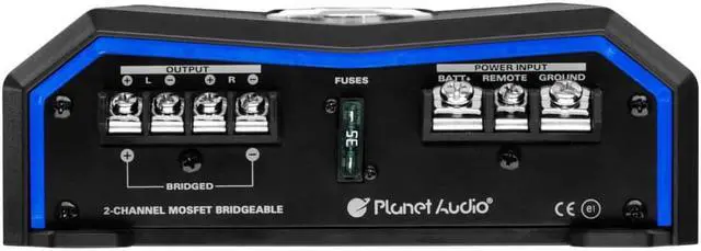 Alt view image 5 of 8 - Planet Audio 1200W 2 Channel Full Range Class A/B MOSFET Amplifier | PL1200.2