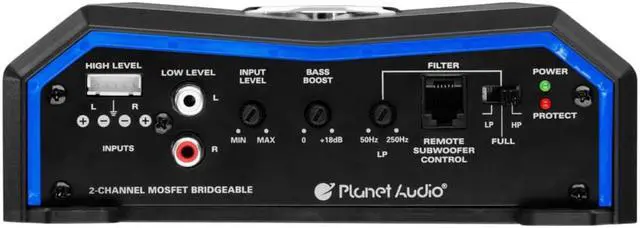 Alt view image 6 of 8 - Planet Audio 1200W 2 Channel Full Range Class A/B MOSFET Amplifier | PL1200.2