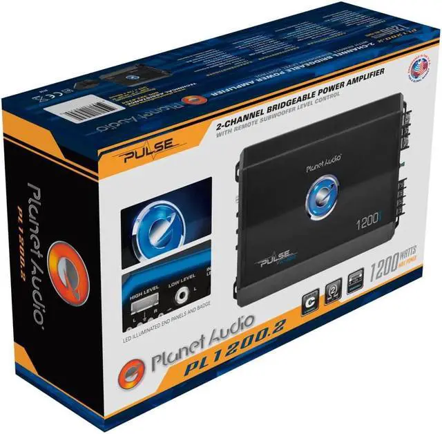 Alt view image 7 of 8 - Planet Audio 1200W 2 Channel Full Range Class A/B MOSFET Amplifier | PL1200.2