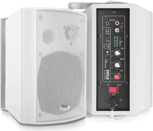 Main image of Pyle PDWR53BTWT Bluetooth Indoor Outdoor 5.25 Inch 300W Speaker, White (2 Pack)