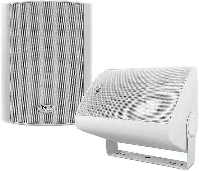Alt view image 2 of 6 - Pyle PDWR53BTWT Bluetooth Indoor Outdoor 5.25 Inch 300W Speaker, White (2 Pack)