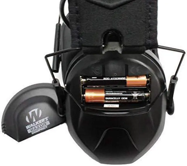 Alt view image 3 of 7 - Walker's Razor Slim Shooter Teal Electronic Folding Hearing Protection Earmuffs
