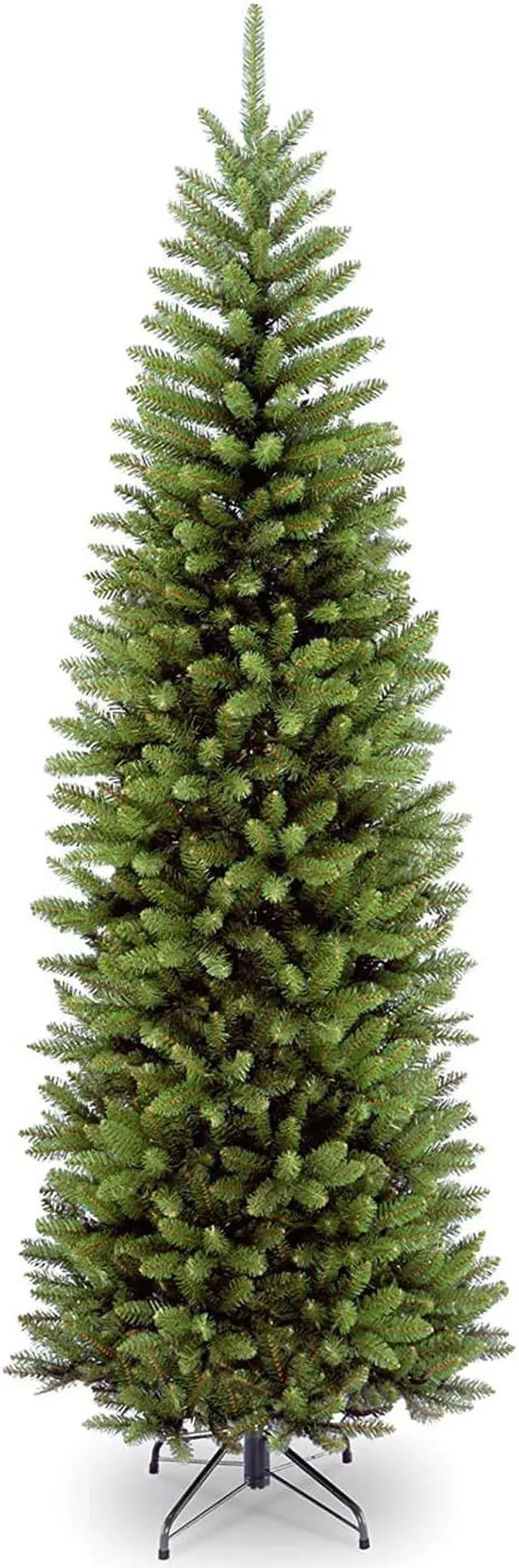 Main image of National Tree Company KW750070 7' Kingswood Fir Pencil Tree - 29" x 29" x 84" - Green Tree, Green Tree Stand