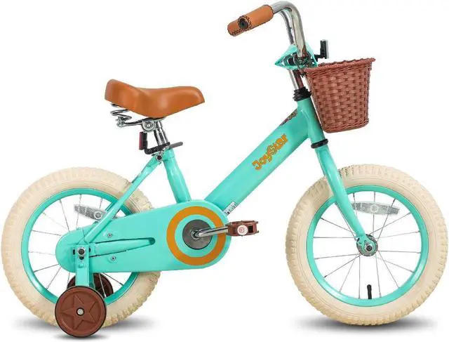 Alt view image 13 of 18 - JOYSTAR Vintage 16 Inch Kids Bike with Basket & Training Wheels for 4-7 Years Old Girls & Boys(GREEN)