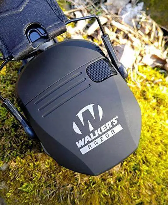 Alt view image 14 of 17 - Walker's Razor Slim Shooter Black Electronic Folding Hearing Protection Earmuffs