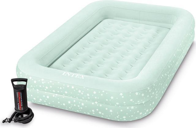 Intex Kids Travel Air Mattress Inflatable Bed with Raised Sides and Hand Pump Newegg