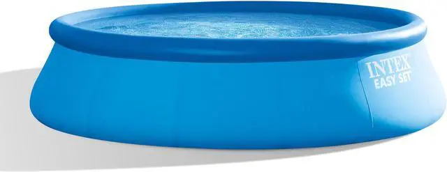 Alt view image 10 of 15 - Intex 15' x 48" Inflatable Easy Set Above Ground Swimming Pool w/ Ladder & Pump