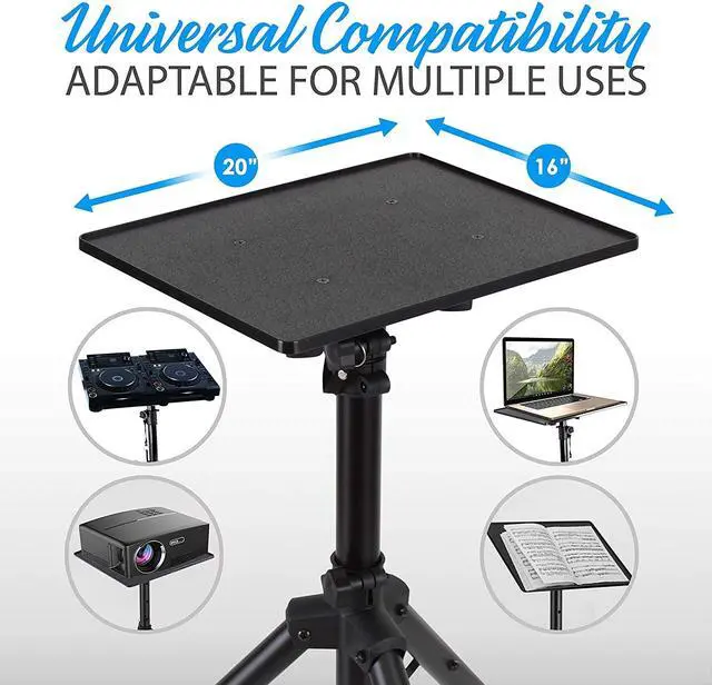 Alt view image 13 of 17 - Pyle Pro Universal Adjustable Notebook Laptop Computer Studio DJ Mount Stand