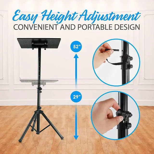 Alt view image 15 of 17 - Pyle Pro Universal Adjustable Notebook Laptop Computer Studio DJ Mount Stand