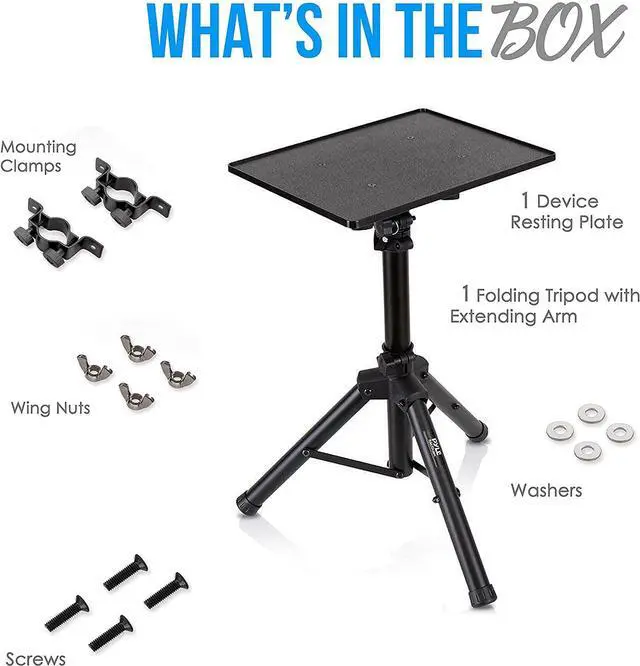 Alt view image 12 of 17 - Pyle Pro Universal Adjustable Notebook Laptop Computer Studio DJ Mount Stand