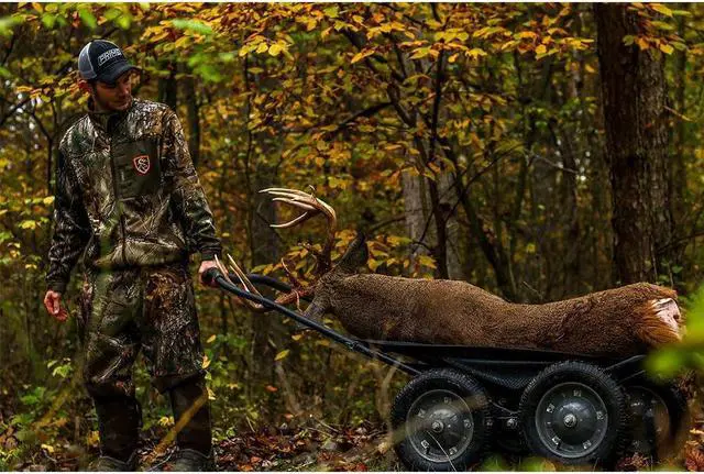 Alt view image 6 of 15 - Hawk Crawler 500 Lb. Capacity Foldable Multi Use Deer Game Recovery Cart, Black