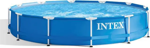 Main image of Intex 28211EH 12' x 30" Metal Frame Round Above Ground Swimming Pool with Pump
