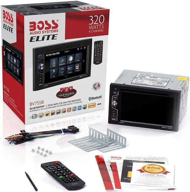Alt view image 14 of 18 - Boss BV755B 6.2" Bluetooth Double-Din In-Dash Car CD/DVD Receiver