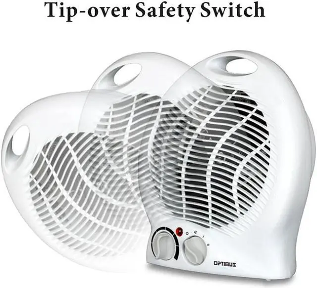 Alt view image 6 of 15 - Optimus Heater Fan Portable with Thermostat - White - H1322