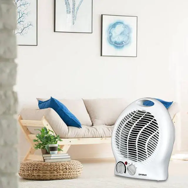 Alt view image 9 of 15 - Optimus Heater Fan Portable with Thermostat - White - H1322