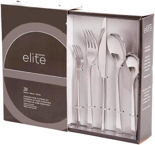 Alt view image 2 of 5 - Gibson 91439.2 Elite Sparland Forged Flatware Spoons, Set of 4 - 20 Piece
