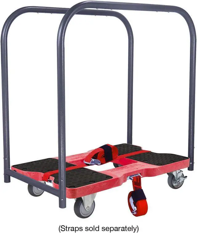 Alt view image 14 of 16 - Snap-Loc 1200 Lb Professional E-Track Panel Cart Dolly Red, Safely Moves More In Less Time With Easy Rolling Casters, Removeable Panel Bars, Optional E-Strap Safety Attachment! SL1200PC4TR