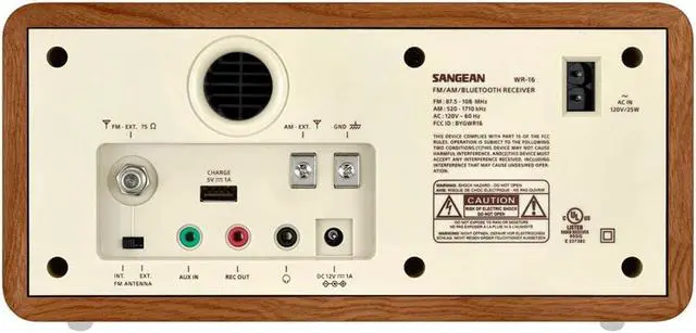 Alt view image 9 of 12 - Sangean WR-16 AM/FM Bluetooth Wooden Cabinet Radio